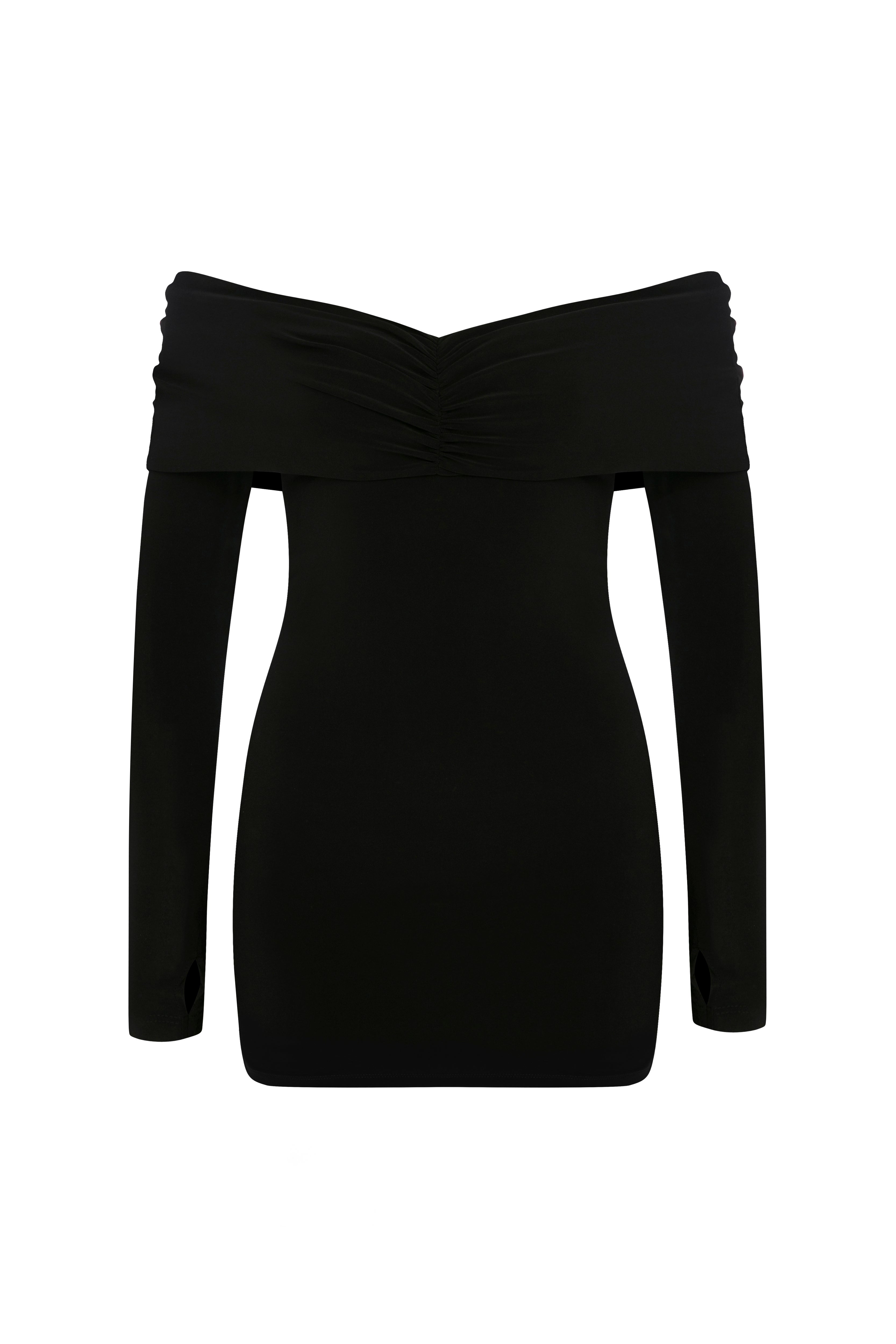 Gigi Black Mini Dress - 1