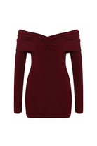 Gigi Burgundy Mini Dress - 1
