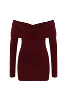 Gigi Burgundy Mini Dress - 2