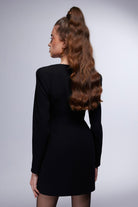 Misole-La Reine Dorée Altın Düğme Detaylı Mini Elbise-Dress-2-Milagron.com