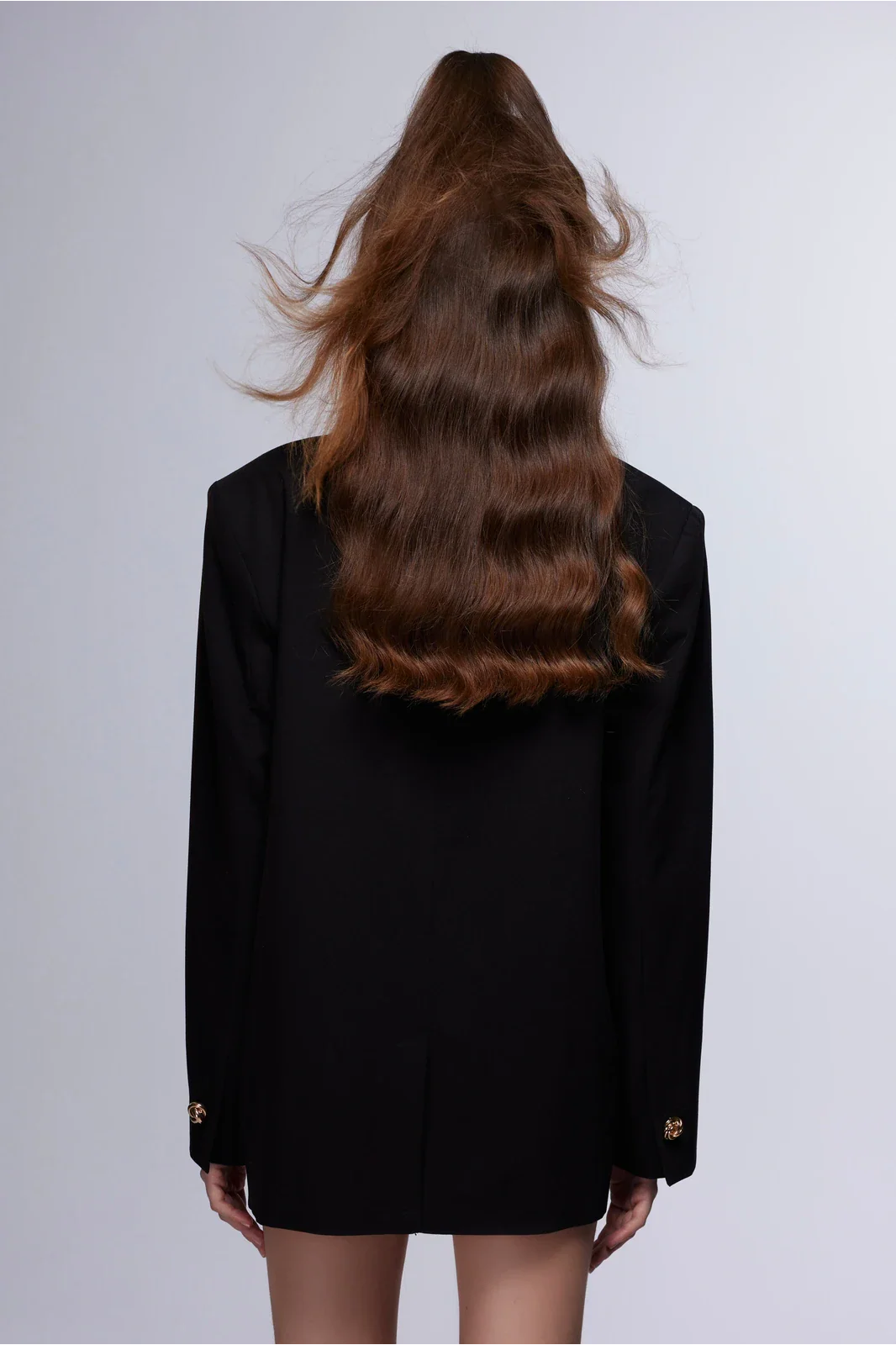 Misole-Le Maître Doré Oversize Altın Düğmeli Ceket Elbise-Jacket-2-Milagron.com