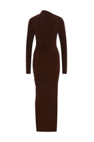 Naomi Dark Brown Maxi Dress