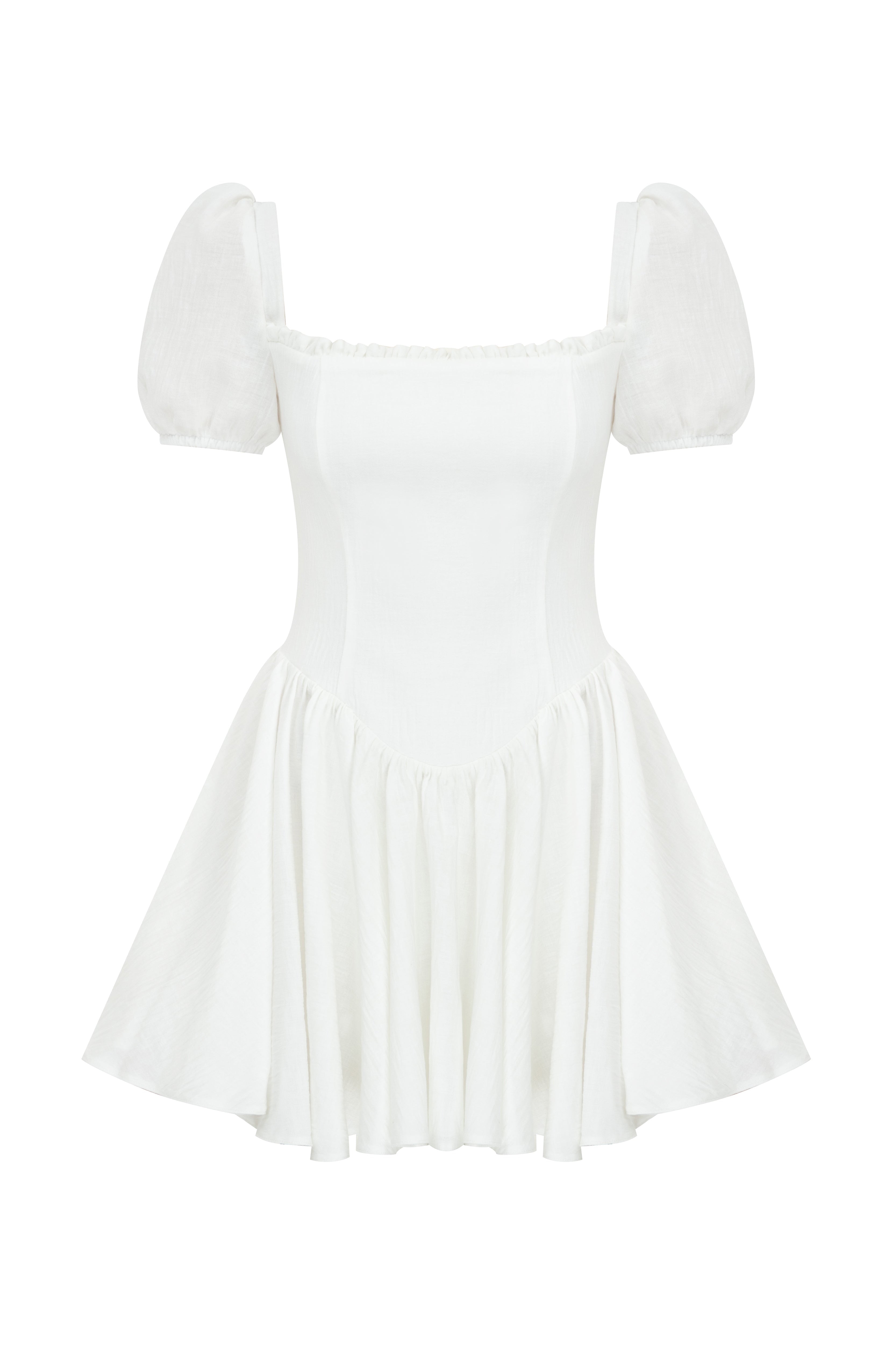 Misole-Romantıc Whıte Dress-1-Milagron.com