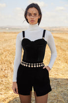 Misole-Velvet Skort-1-Milagron.com