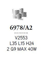 Cloud 2L Apli̇k V2553 L35Xø15X24 Cm G9 2X40W