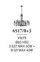 Eyes11L Sarkit Gold V1679 Ø60X50 Cm E27 3X60W G9 8X40W