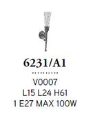Fiaccole 1L Apli̇k Kahverengi̇ V0007 Ø24X61Cm E27 1X100W
