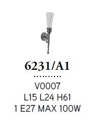 Fiaccole 1L Apli̇k Kahverengi̇ V0007 Ø24X61Cm E27 1X100W