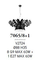 Medusa 9L Sarkit V2724 Ø88X35 Cm G9 8X60W E27 1X60W