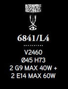 Safari Masa Lambasi 4L V2460 Ø45X73 Cm G9 2X40W E14 2X60W