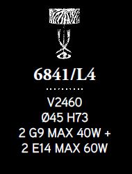 Safari Masa Lambasi 4L V2460 Ø45X73 Cm G9 2X40W E14 2X60W