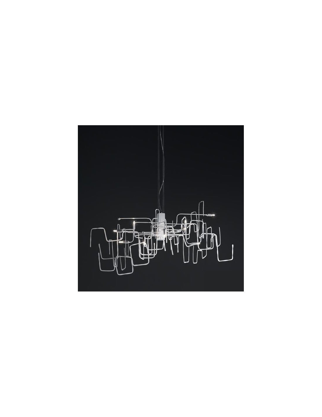 Scarabocchio 12L Sarkit Beyaz V2553 Ø110X50 Cm G9 12X60W