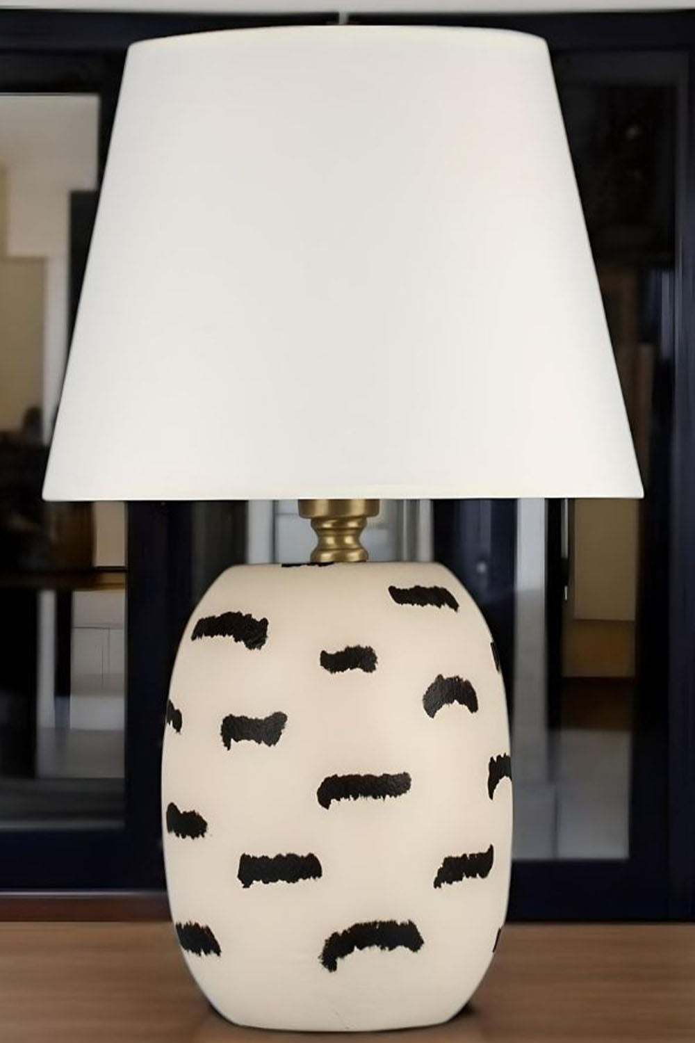 Moena Studio-Bej Renk Dakota Seramik Abajur – Krem-Abajur-2-Milagron.com