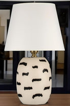 Moena Studio-Bej Renk Dakota Seramik Abajur – Krem-Abajur-2-Milagron.com