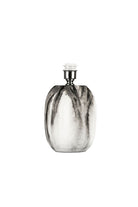 Moena Studio-Beyaz/Siyah Batik Desen Adrien Seramik Abajur - Krem Başlık-Abajur-4-Milagron.com