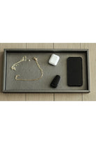 Büyük Boy Bronz Yaldızlı Suni Deri Tepsi - 6