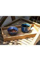 Büyük Boy Hardal Suni Deri Tepsi - 0