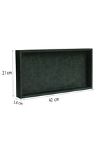 Büyük Boy Koyu Yeşil Suni Deri Tepsi - 4