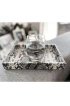 Dekoratif  Küçük  Boy Yılan Desenli Suni Deri Tepsi - 2