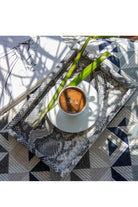 Dekoratif  Orta Boy Yılan Desenli Suni Deri Tepsi - 2