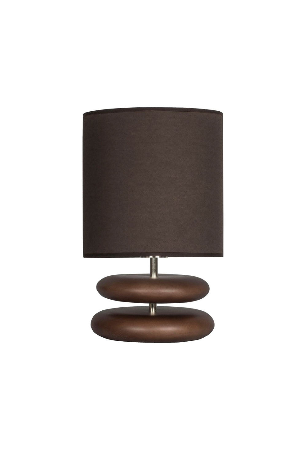 Moena Studio-El Yapımı Modern Ahşap Masa Lambası – Kahve Şapka & Kızıl Kahve Gövde-Abajur-1-Milagron.com