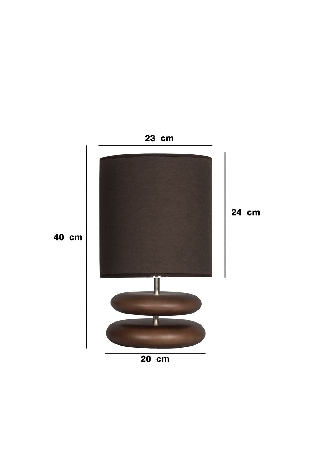 Moena Studio-El Yapımı Modern Ahşap Masa Lambası – Kahve Şapka & Kızıl Kahve Gövde-Abajur-2-Milagron.com