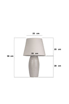 Moena Studio-El Yapımı Modern Barcelona Abajur – Krem Seramik Yüz Formlu, Krem Başlıklı Tasarım-Abajur-4-Milagron.com