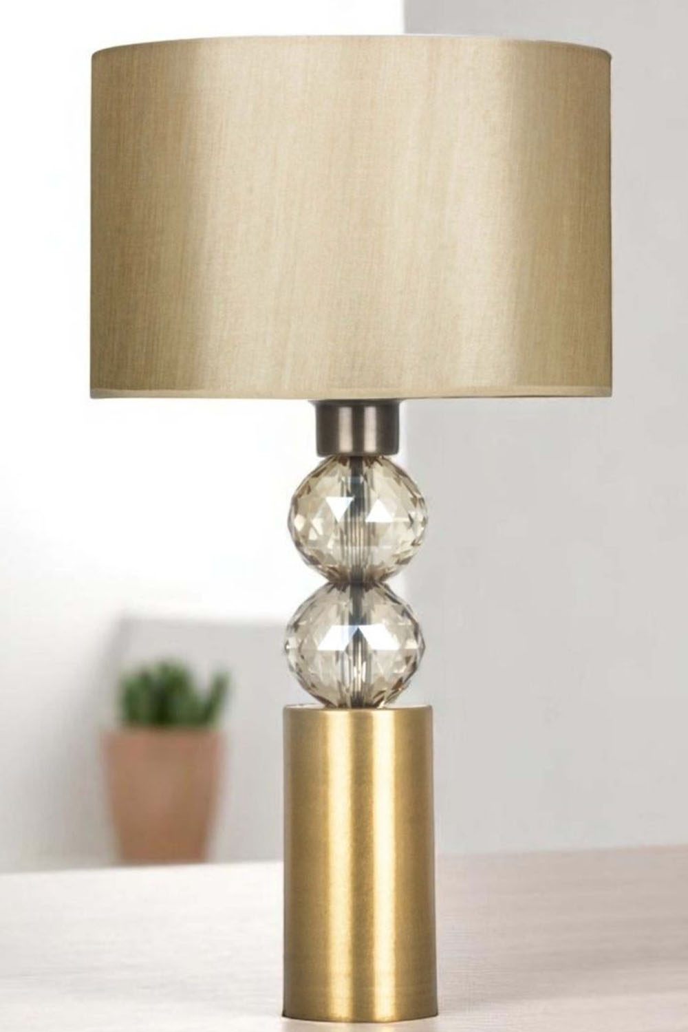 Moena Studio-Eskitme Altın Milano Abajur – Parlak Bej Başlık-Abajur-3-Milagron.com