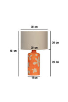 Moena Studio-Flora Seramik Masa Lambası – Sanatsal Dokulu El Yapımı Tasarım-Abajur-3-Milagron.com