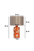 Moena Studio-Flora Seramik Masa Lambası – Sanatsal Dokulu El Yapımı Tasarım-Abajur-3-Milagron.com