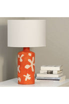 Flora Seramik Masa Lambası – Sanatsal Dokulu El Yapımı Tasarım - 4