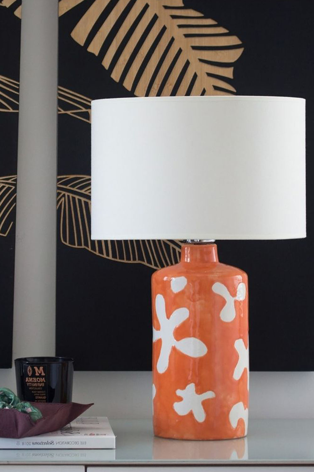 Moena Studio-Flora Seramik Masa Lambası – Sanatsal Dokulu El Yapımı Tasarım-Abajur-5-Milagron.com