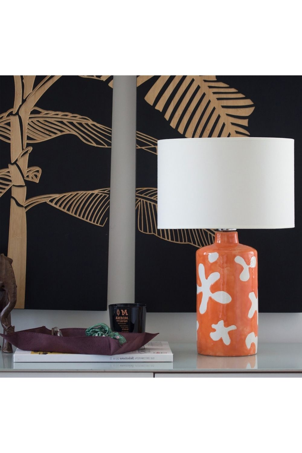 Flora Seramik Masa Lambası – Sanatsal Dokulu El Yapımı Tasarım - 5