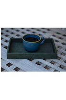 Küçük  Boy Koyu Yeşil Suni Deri Tepsi - 2