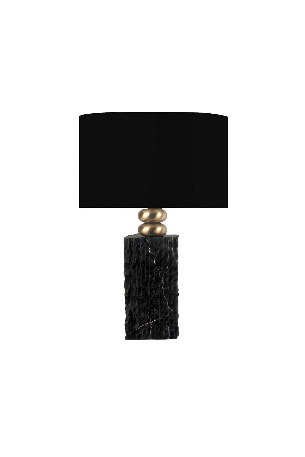 Moena Studio-Modern Tasarım Siyah Mermer Abajur – Siyah Başlık-Abajur-1-Milagron.com