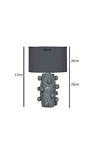 Moena Studio-Nova Gri Seramik El Yapımı Modern Abajur- Antrasit Başlıklı-Abajur-5-Milagron.com