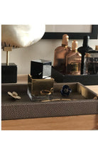 Orta Boy Bronz Yaldızlı Suni Deri Tepsi - 4