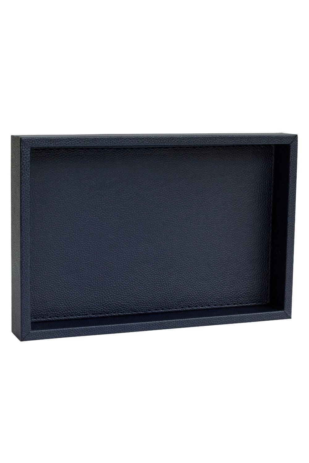 Orta  Boy Lacivert Suni Deri Tepsi - 1