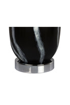 Siyah Beyaz Desenli Siyah Abajur – Krem   Başlık - 2