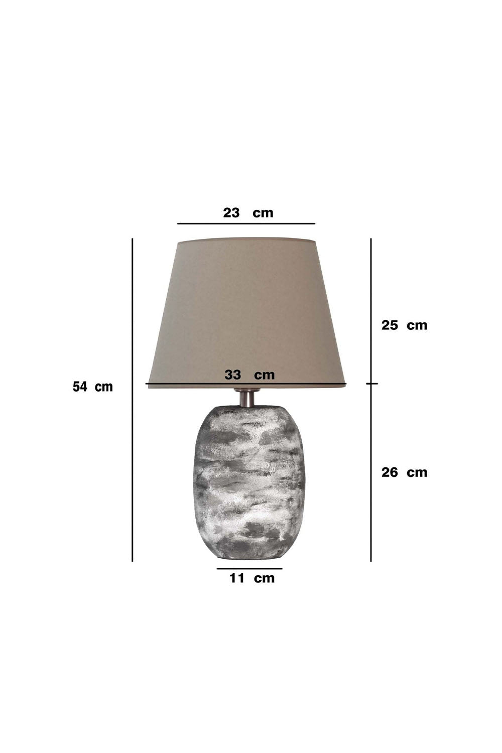 Moena Studio-Stonetouch Seramik Abajur – Bej Şapkalı Doğal Doku-Abajur-2-Milagron.com
