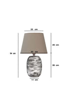 Moena Studio-Stonetouch Seramik Abajur – Bej Şapkalı Doğal Doku-Abajur-2-Milagron.com