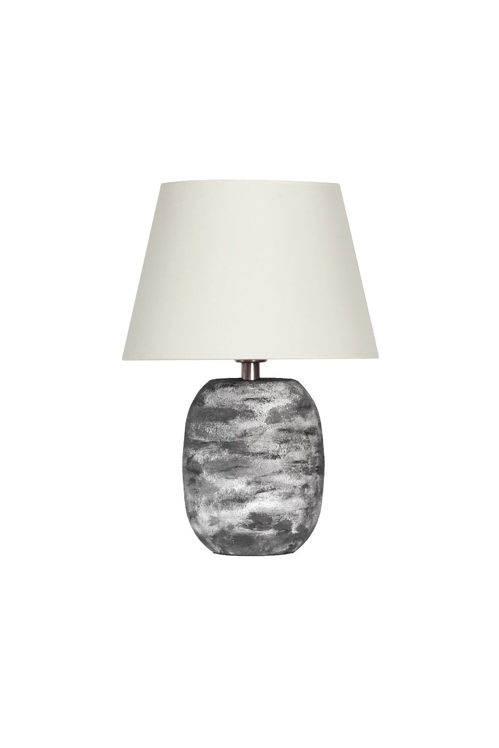 Moena Studio-Stonetouch Seramik Abajur – Krem Şapkalı Doğal Doku-Abajur-1-Milagron.com