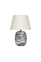 Moena Studio-Stonetouch Seramik Abajur – Krem Şapkalı Doğal Doku-Abajur-1-Milagron.com