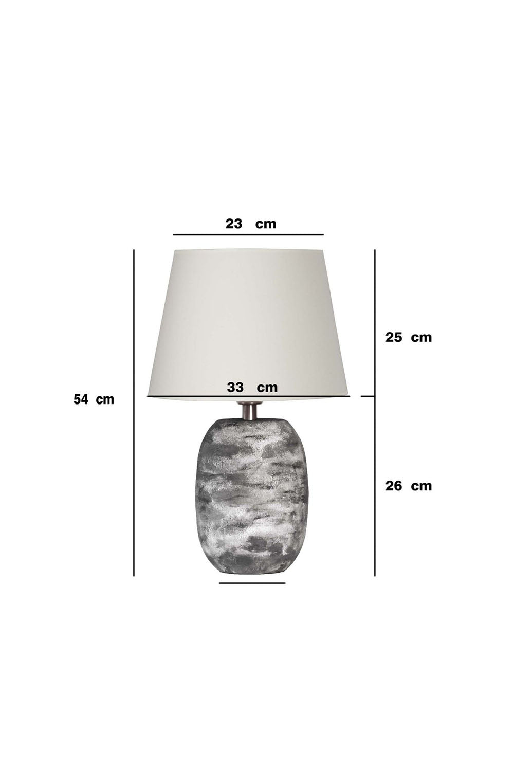 Moena Studio-Stonetouch Seramik Abajur – Krem Şapkalı Doğal Doku-Abajur-4-Milagron.com