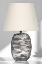 Moena Studio-Stonetouch Seramik Abajur – Krem Şapkalı Doğal Doku-Abajur-6-Milagron.com