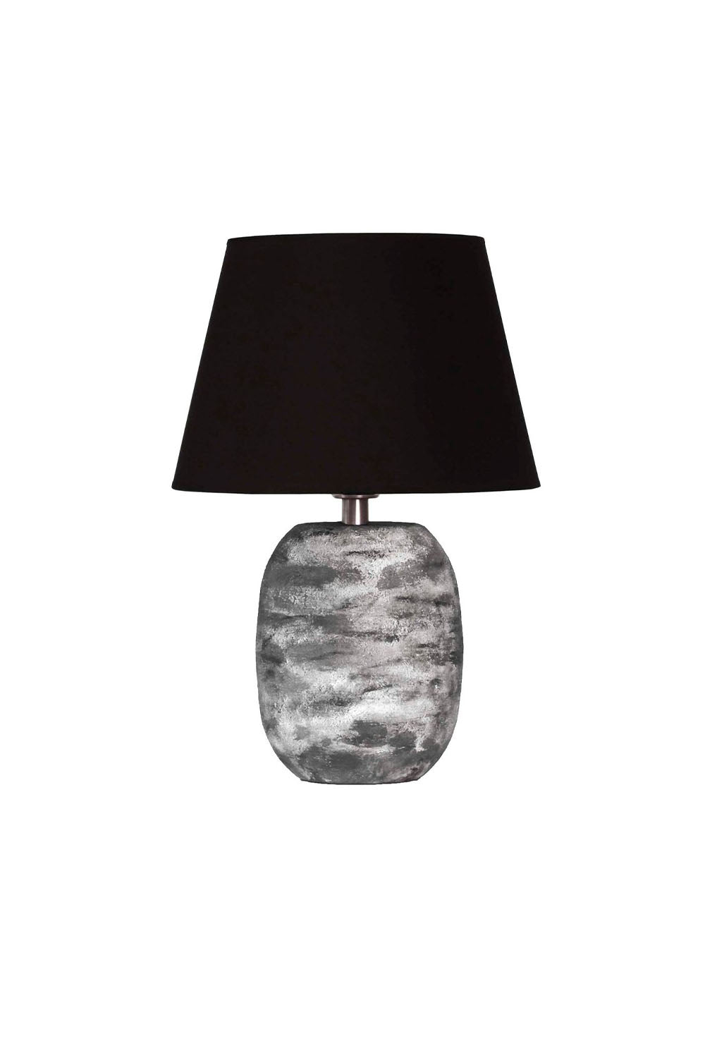 Moena Studio-Stonetouch Seramik Abajur – Siyah Şapkalı Doğal Doku-Abajur-1-Milagron.com