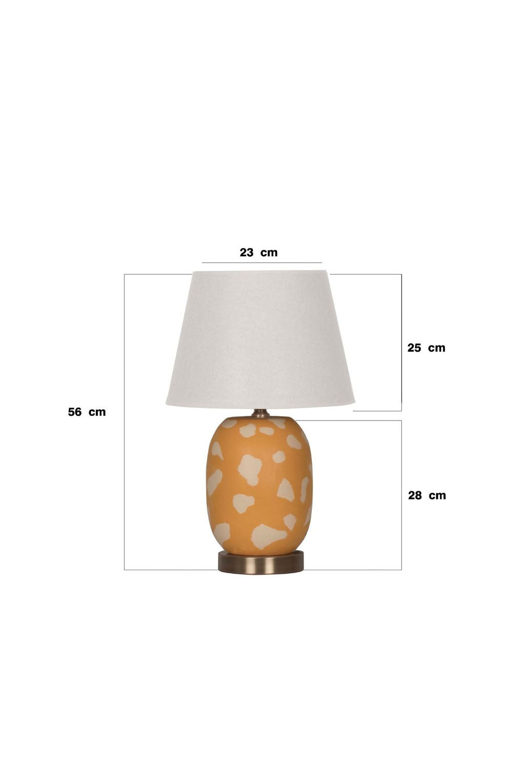 Moena Studio-Turuncu Marakesh Seramik Abajur – El Yapımı Otantik Tasarım Ve Zarif Aydınlatma - Krem Dokulu Şapka-Abajur-3-Milagron.com