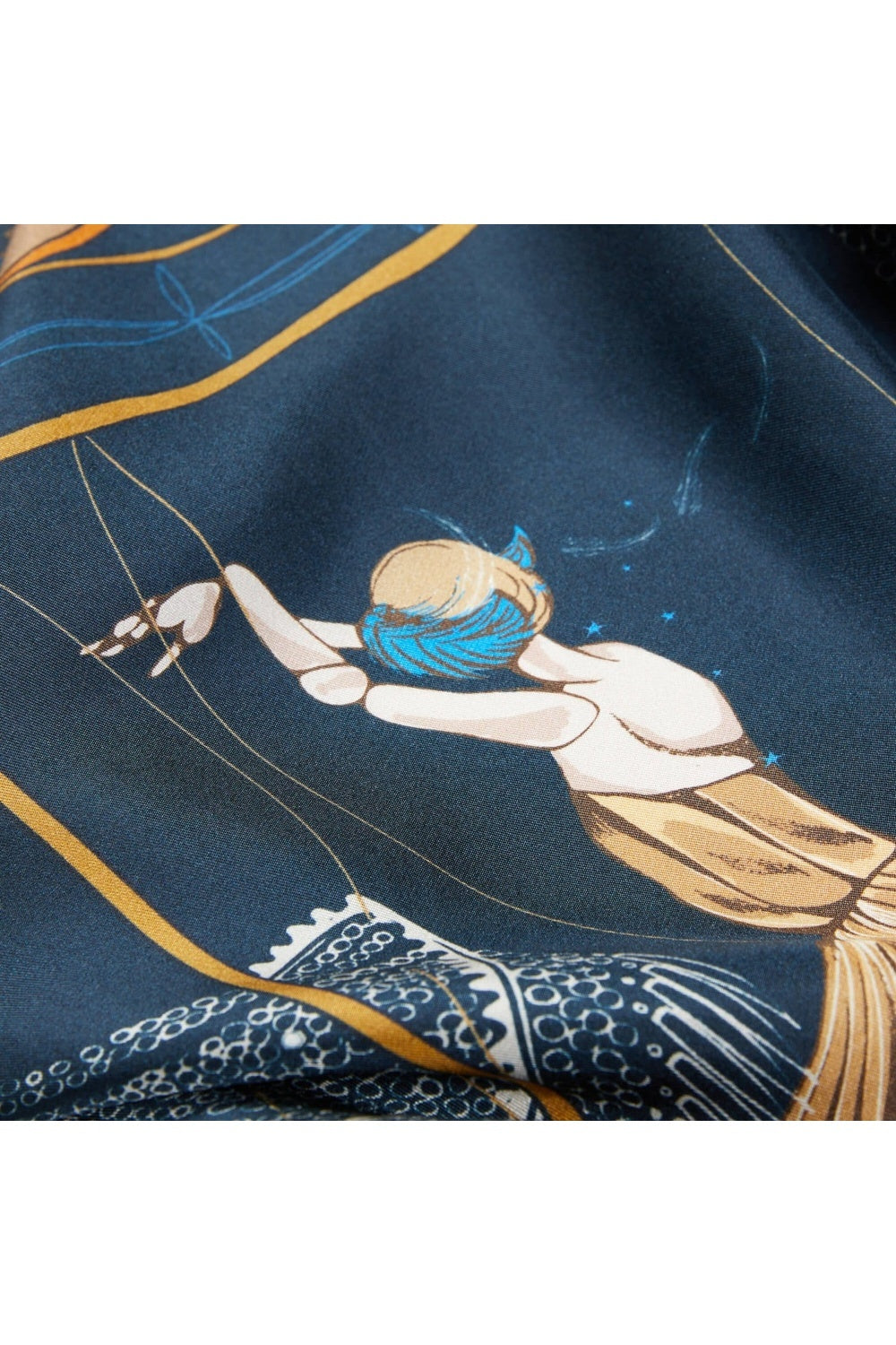 Mokoshe-Ballerinas & Blue - Silk-Şal & Fular-5-Milagron.com