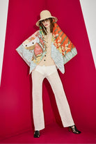 Mokoshe-Carnaval De Nice & Red And Green - Silk-Şal & Fular-5-Milagron.com