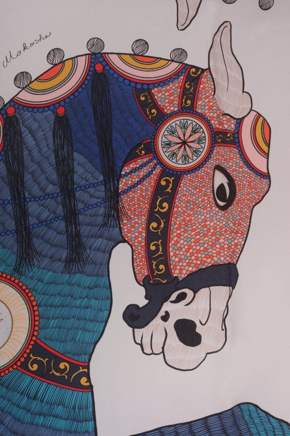 Mokoshe-Carousel & Blue-Şal & Fular-4-Milagron.com